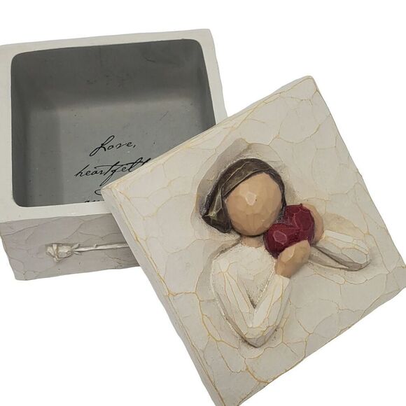 2003  Willow Tree #26601 From the Heart Keepsake Box Trinket Box Jewelry gift - Picture 1 of 4